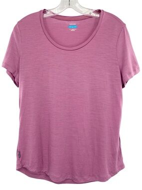 Icebreaker 125 Cool-Lite Merino Blend Sphere III Scoop T-Shirt Size Large Purple